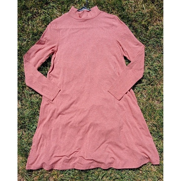 LOFT Sweaters - LOFT Dusty Rose Quiet Luxury Soft Knit Mock Neck Tunic Sweater Minimalist XS
